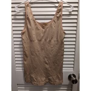 Jockey for Life Tan Compression Slimming Shapewear Tank Top women's size L